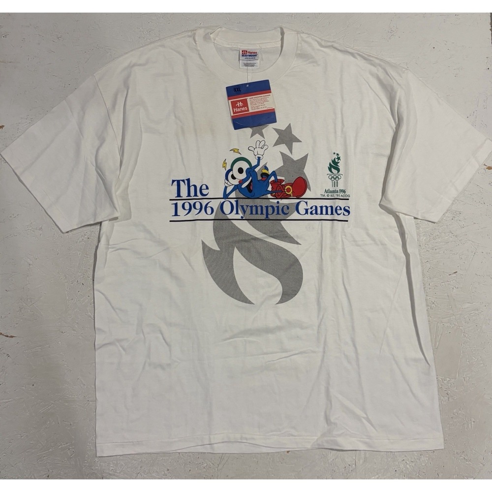 New Vintage 1996 Atlanta Olympics Single Stitched T-Shirt Size 2XL Olympiad XXVI